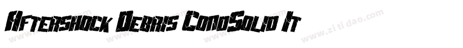 Aftershock Debris CondSolid Italic字体转换